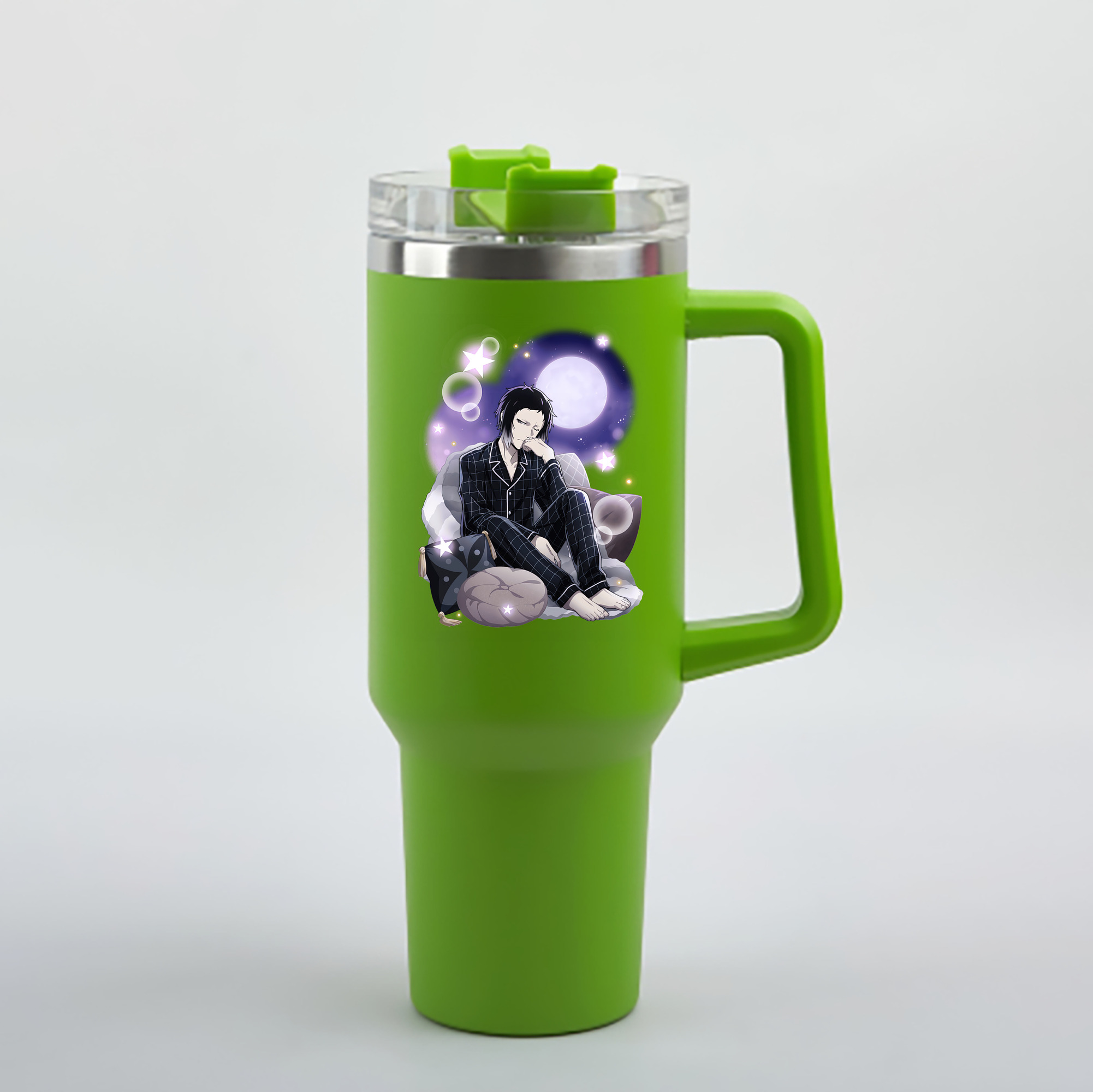 （画像用） 文豪ストレイドッグス Bungo Stray Dogs 1200mL車用タンブラー - クリスタルステッカー（プラスチックストロー付き）